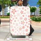 1-Piece Pink Floral Flower Blossom Daisy Spring Holiday  Suitcase Luggage Cover, Stretch Protective Sleeve