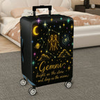 1-Piece Zodiac Constellation Starry Night Cosmic Celestial Gemini  Suitcase Luggage Cover, Stretch Protective Sleeve