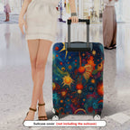 1-Piece Cosmic Starry Space Galaxy Nebula Universe  Suitcase Luggage Cover, Stretch Protective Sleeve