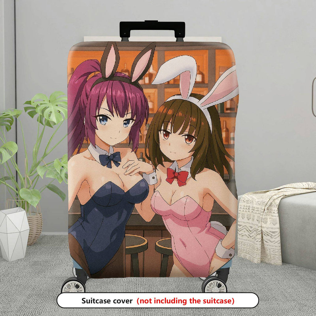 1-Piece Anime Bunny Girl Bar Lounge  Character Decorative  Suitcase Luggage Cover, Stretch Protective Sleeve