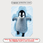 1-Piece Cute Penguin Snow Winter Travel  Suitcase Luggage Cover, Stretch Protective Sleeve