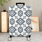 1-Piece Floral Pattern Geometric Black and White Elegant Artistic  Suitcase Luggage Cover, Stretch Protective Sleeve
