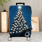 1-Piece Starry Night Christmas Tree Lights Winter Holiday Festive  Suitcase Luggage Cover, Stretch Protective Sleeve