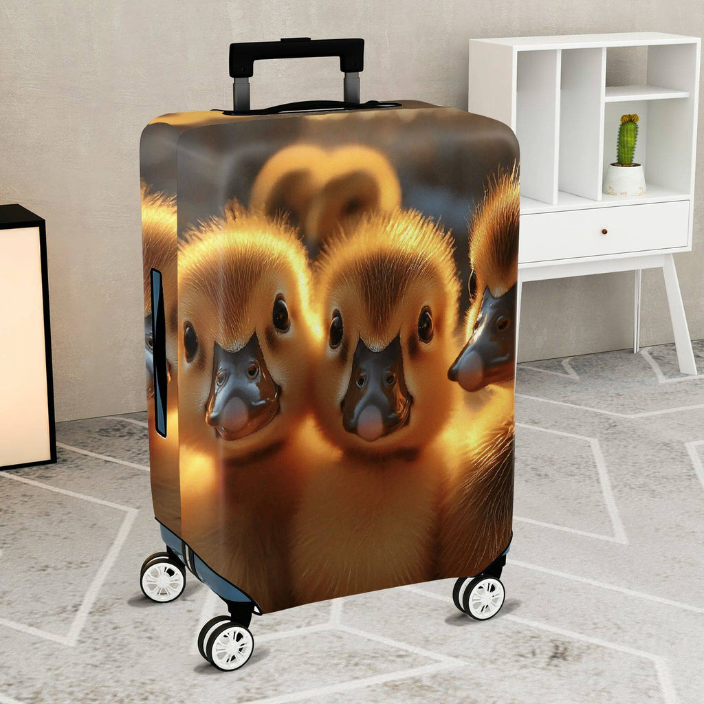 1-Piece Adorable Duckling Animal Cute Warm Yellow  Suitcase Luggage Cover, Stretch Protective Sleeve