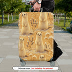 1-Piece Cute Weasel Animal Nature Pastel Art  Suitcase Luggage Cover, Stretch Protective Sleeve