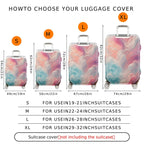 1-Piece Abstract Colorful Cloud Pattern  Suitcase Luggage Cover, Stretch Protective Sleeve