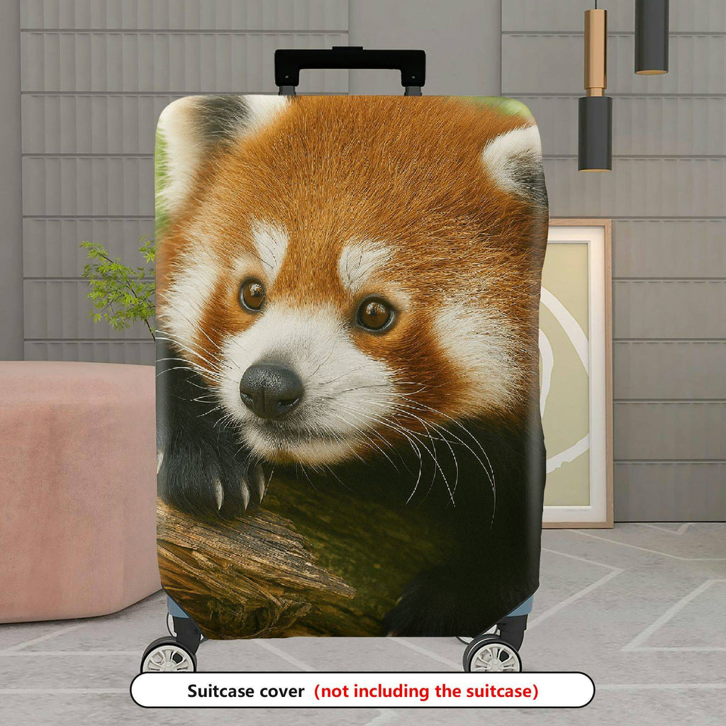 1-Piece Woodland Animal Red Panda Cute Nature Wildlife Forest  Suitcase Luggage Cover, Stretch Protective Sleeve