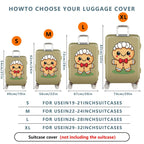 1-Piece Cute  Gingerbread Christmas Holiday Fun Festive  Suitcase Luggage Cover, Stretch Protective Sleeve