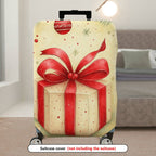1-Piece Red Ribbon Gift Festive Decorative Holiday  Suitcase Luggage Cover, Stretch Protective Sleeve