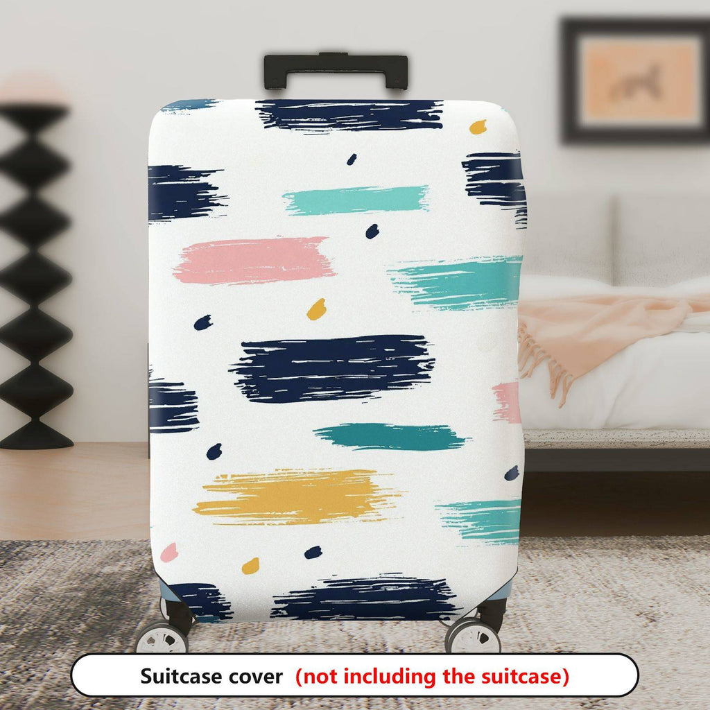 1-Piece Abstract Colorful Brushstroke Artistic Pattern  Suitcase Luggage Cover, Stretch Protective Sleeve