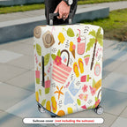 1-Piece Summer Beach Tropical Holiday Vacation Colorful Fun  Suitcase Luggage Cover, Stretch Protective Sleeve