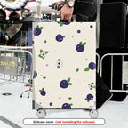 1-Piece Purple Berry Floral Travel  Cute Holiday  Suitcase Luggage Cover, Stretch Protective Sleeve