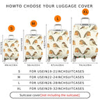 1-Piece Bird Nature Christmas Holiday Decorative  Suitcase Luggage Cover, Stretch Protective Sleeve