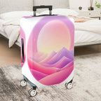 1-Piece Sunrise Mountain Landscape Pastel Scenic Artistic Colorful  Suitcase Luggage Cover, Stretch Protective Sleeve