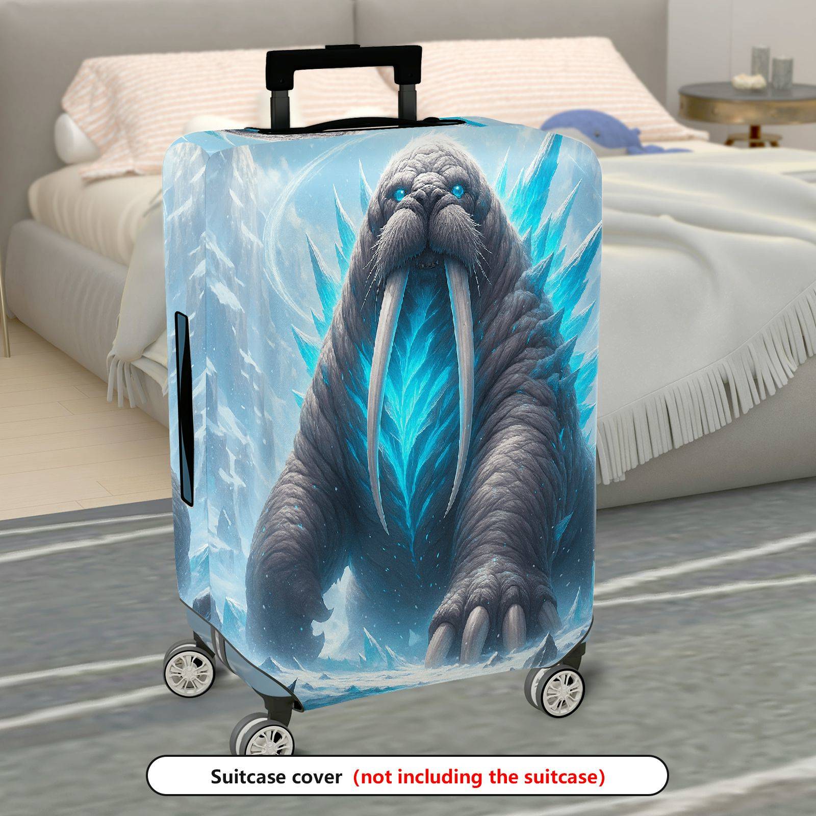 1-Piece Arctic Walrus Ice Fantasy Wildlife Creature  Suitcase Luggage Cover, Stretch Protective Sleeve