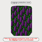 1-Piece Purple Pine Cone Evergreen Holiday Festive Seasonal  Suitcase Luggage Cover, Stretch Protective Sleeve