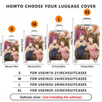 1-Piece Anime Bunny Girl Bar Lounge  Character Decorative  Suitcase Luggage Cover, Stretch Protective Sleeve