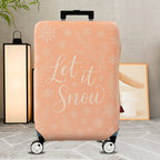 1-Piece Snowflake Winter Holiday Christmas Festive Snow  Suitcase Luggage Cover, Stretch Protective Sleeve