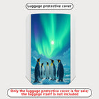 1-Piece Aurora Penguin Ice Landscape Glacier Winter  Suitcase Luggage Cover, Stretch Protective Sleeve