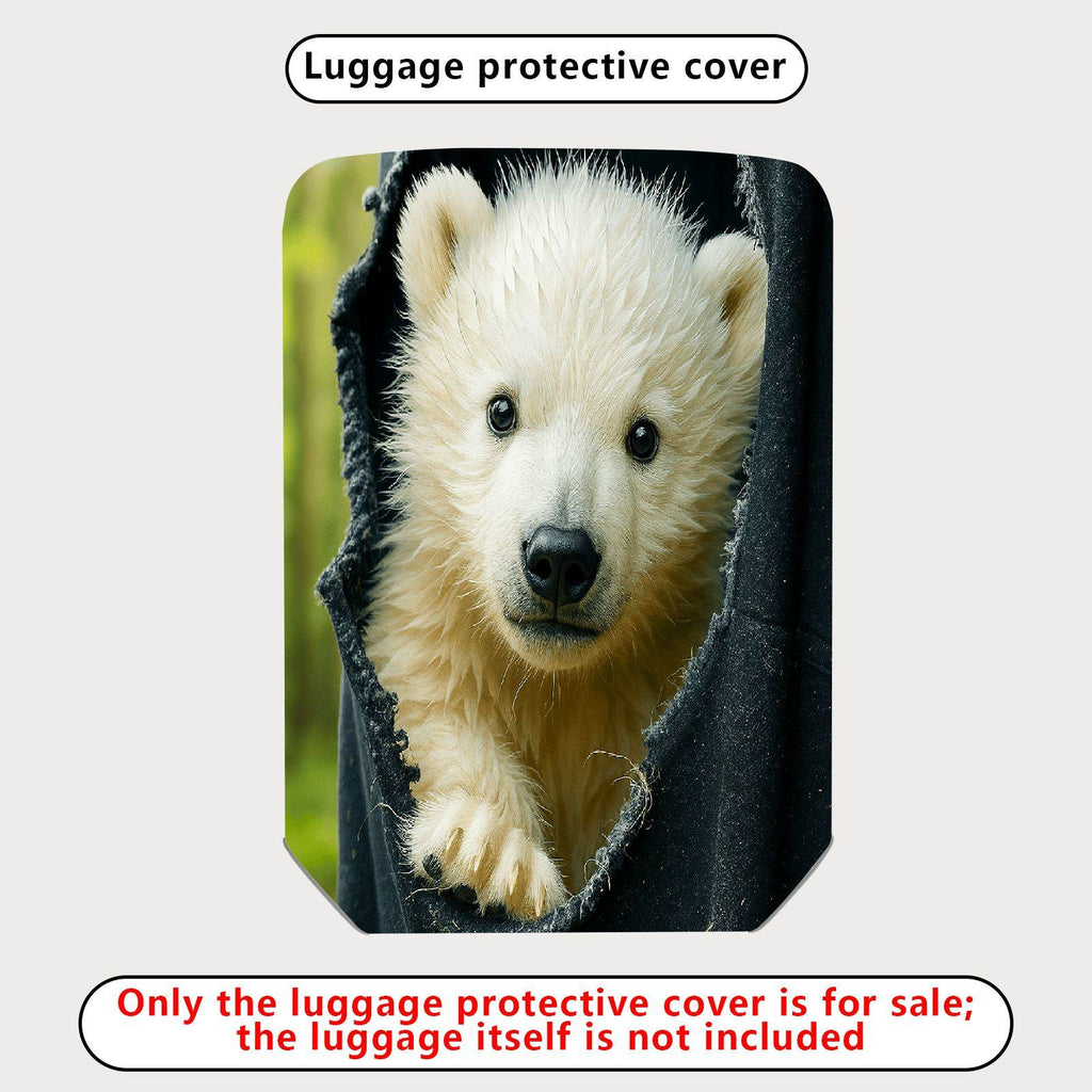 1-Piece Cute Polar Bear Animal Wildlife Nature Adorable  Suitcase Luggage Cover, Stretch Protective Sleeve