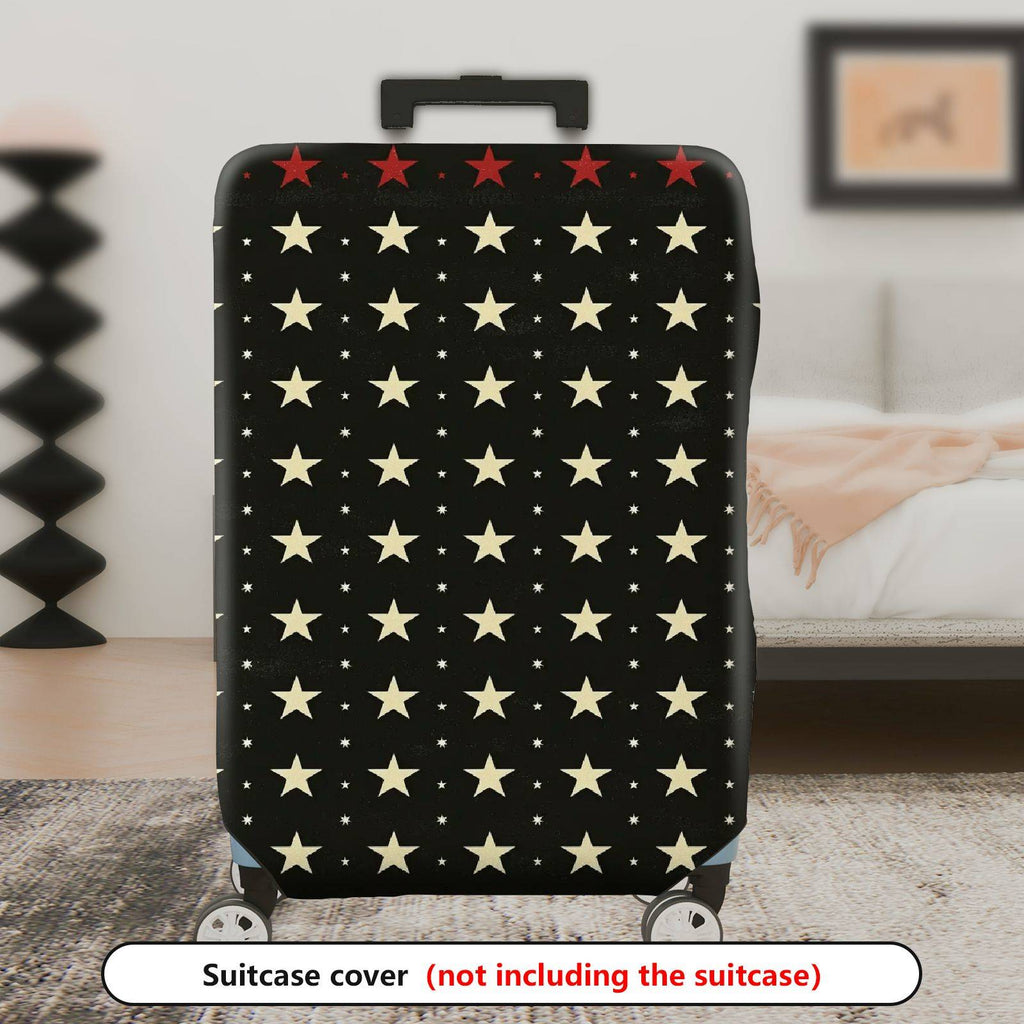 1-Piece Starry Night Black White Cosmic Celestial Elegant  Suitcase Luggage Cover, Stretch Protective Sleeve