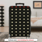 1-Piece Starry Night Black White Cosmic Celestial Elegant  Suitcase Luggage Cover, Stretch Protective Sleeve