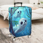 1-Piece Cute  Ocean Animal Water Bubbles Seal  Suitcase Luggage Cover, Stretch Protective Sleeve