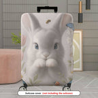 1-Piece Rabbit Floral Nature Butterfly Animal Cute  Suitcase Luggage Cover, Stretch Protective Sleeve
