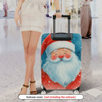 1-Piece Santa Claus Christmas Winter Snow Holiday  Suitcase Luggage Cover, Stretch Protective Sleeve