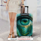 1-Piece Eye Forest Landscape Nature Art Creative  Suitcase Luggage Cover, Stretch Protective Sleeve