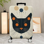 1-Piece Abstract Artistic Cat Pattern Colorful Travel Style Creative Modern  Suitcase Luggage Cover, Stretch Protective Sleeve