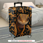 1-Piece Gecko Reptile Animal  Cute Fun  Suitcase Luggage Cover, Stretch Protective Sleeve