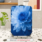 1-Piece Blue Flower Artistic Dreamy Elegant Starry  Suitcase Luggage Cover, Stretch Protective Sleeve
