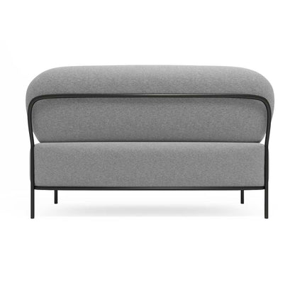 Canapé 2 places design en tissu gris foncé