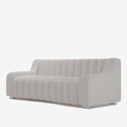 Canapé couleur crème tissu bouclette Garance