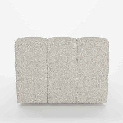 Canapé modulable en tissu bouclette gris-crème