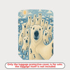 1-Piece Polar Bear Penguin Arctic Wildlife Nature Cute  Suitcase Luggage Cover, Stretch Protective Sleeve