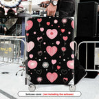 1-Piece Heart Flower Love Valentine Romantic Cute  Suitcase Luggage Cover, Stretch Protective Sleeve
