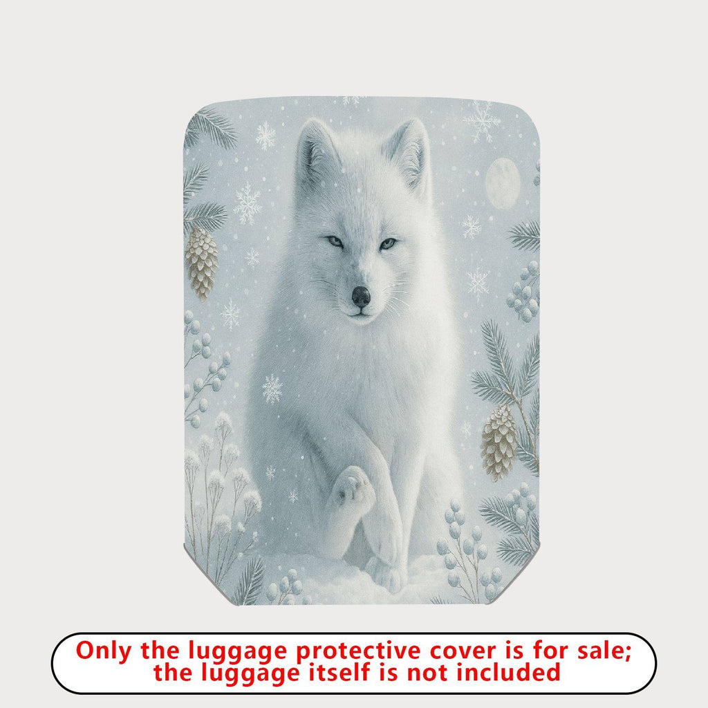 1-Piece Arctic Fox Snow Winter Nature Pine  Suitcase Luggage Cover, Stretch Protective Sleeve