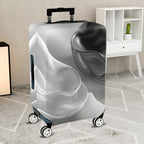 1-Piece Abstract Modern Artistic Minimalist Black White Swirl  Suitcase Luggage Cover, Stretch Protective Sleeve