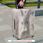 1-Piece Rabbit Floral Nature Butterfly Animal Cute  Suitcase Luggage Cover, Stretch Protective Sleeve