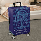 1-Piece Tree of Life Stars Cosmic Spiritual Quote  Suitcase Luggage Cover, Stretch Protective Sleeve