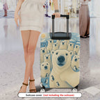 1-Piece Polar Bear Penguin Arctic Wildlife Nature Cute  Suitcase Luggage Cover, Stretch Protective Sleeve