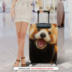 1-Piece Cute Red Panda Animal Fun Cover Happy Travel  Suitcase Luggage Cover, Stretch Protective Sleeve
