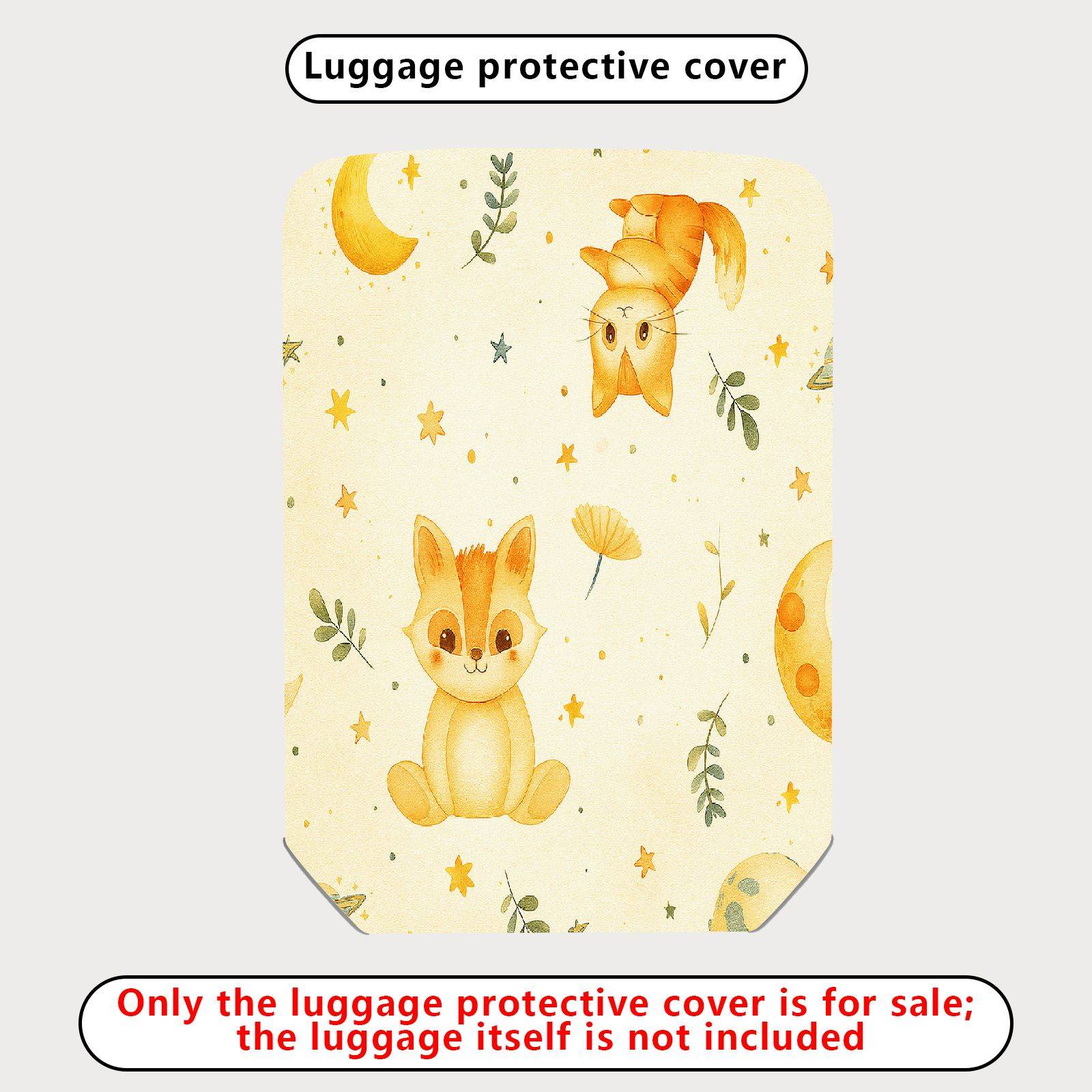 1-Piece Animal Star Moon Flower Leaf  Suitcase Luggage Cover, Stretch Protective Sleeve