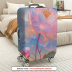 1-Piece Floral Artistic Pastel Dreamy Elegant Luggage  Suitcase Luggage Cover, Stretch Protective Sleeve