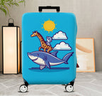 1-Piece Animal Shark Giraffe Mouse Sun Cloud  Suitcase Luggage Cover, Stretch Protective Sleeve