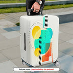 1-Piece Abstract Colorful Geometric Artistic Modern Travel  Suitcase Luggage Cover, Stretch Protective Sleeve