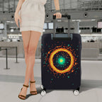 1-Piece Digital Pixel Cosmic Space Galaxy Sci-Fi Astronomy  Suitcase Luggage Cover, Stretch Protective Sleeve