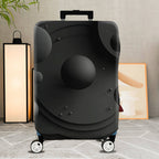 1-Piece Black Sphere Abstract Geometric Modern Art  Suitcase Luggage Cover, Stretch Protective Sleeve